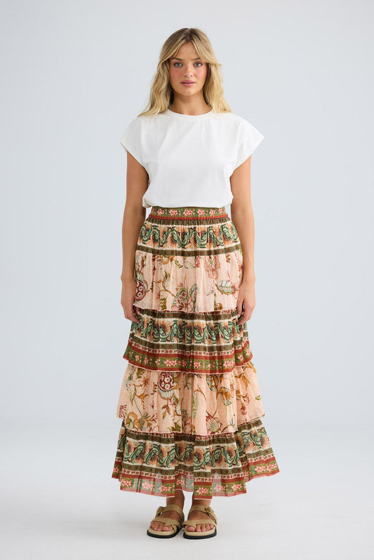 Ariel Maxi Skirt - Wildflower Oasis