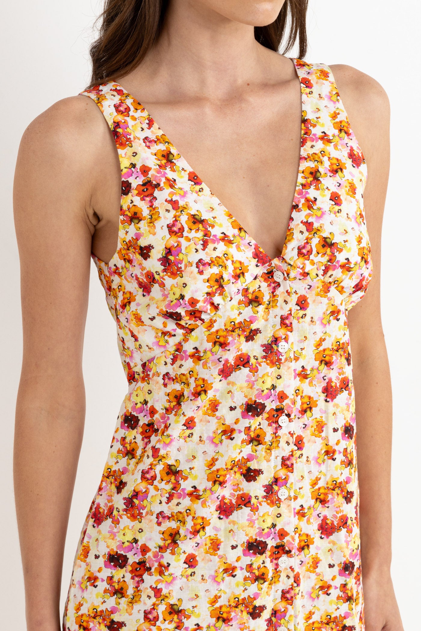 Haven Floral Maxi Dress - Red
