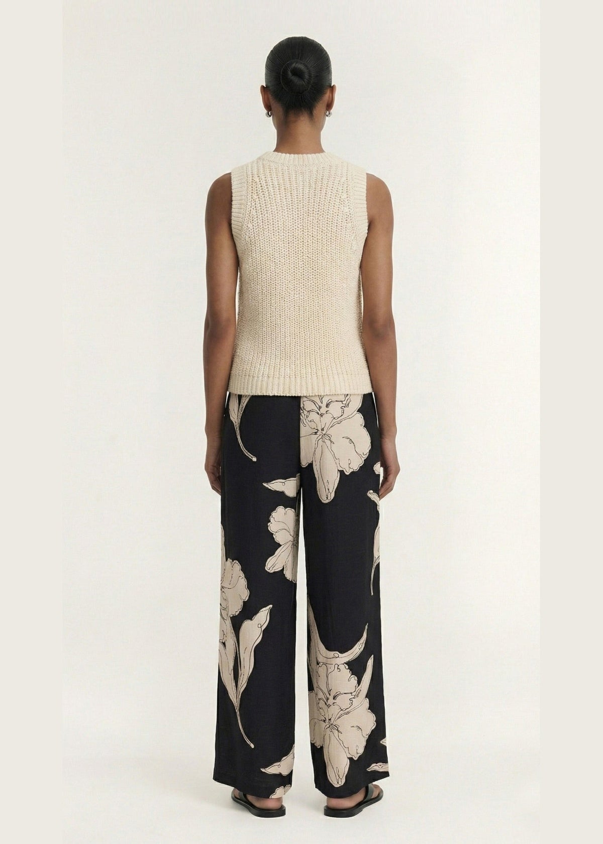 Cove Knit Tank in Natural Beige