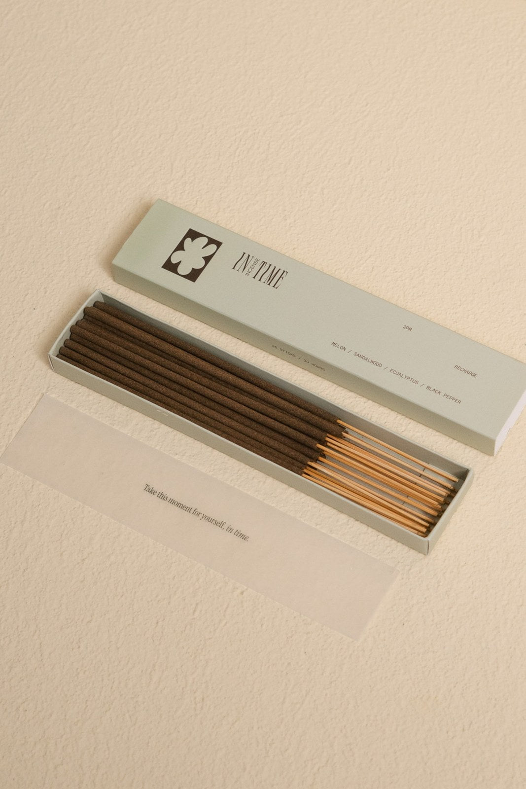 2PM Recharge Incense open box of sticks