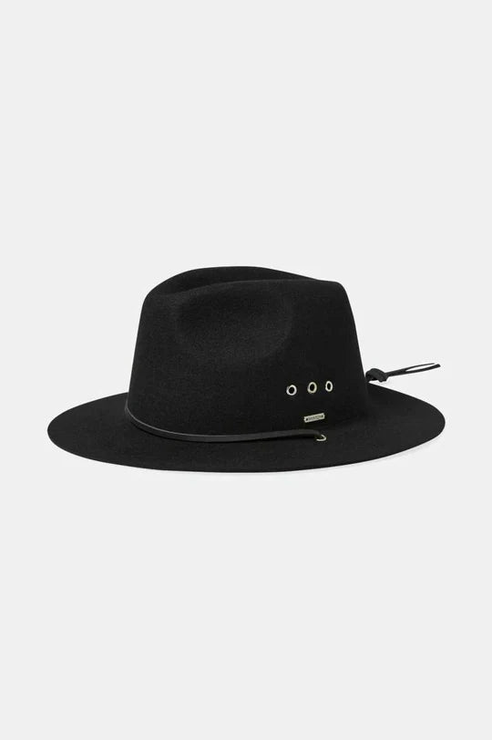Wesley Wthr Guard Packable Fedora- Black