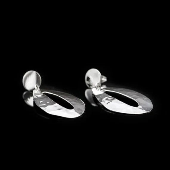 Cor Silver Beaten Studs