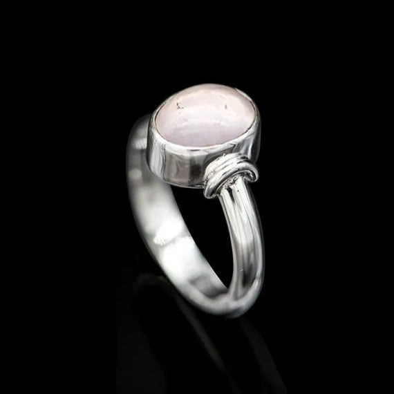 Mireya Rose Quartz Ring - Silver