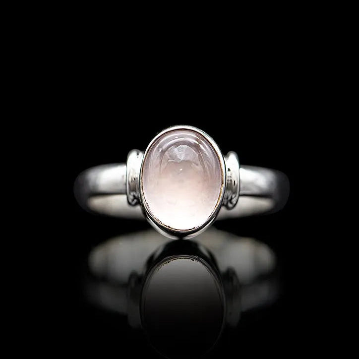 Mireya Rose Quartz Ring - Silver
