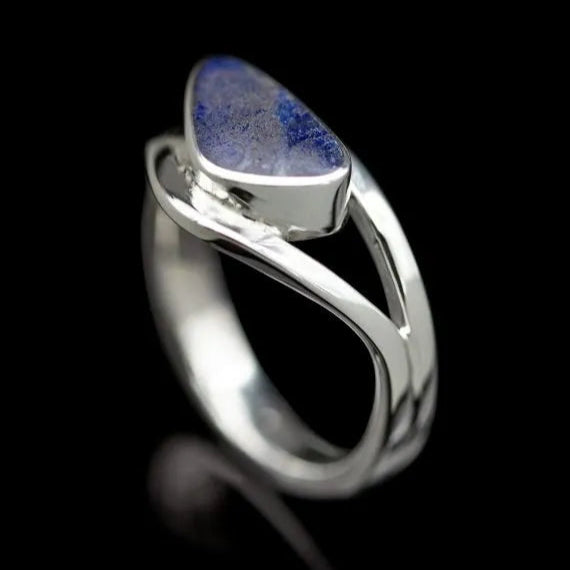 Rosetta Lapis Ring - Silver