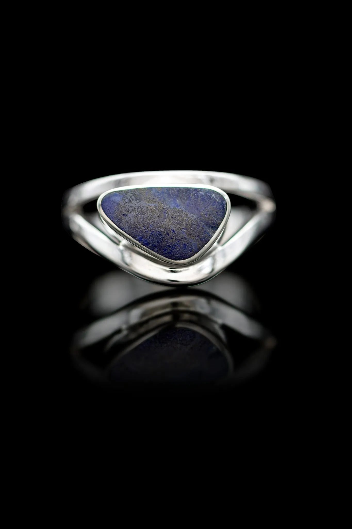 Rosetta Lapis Ring - Silver