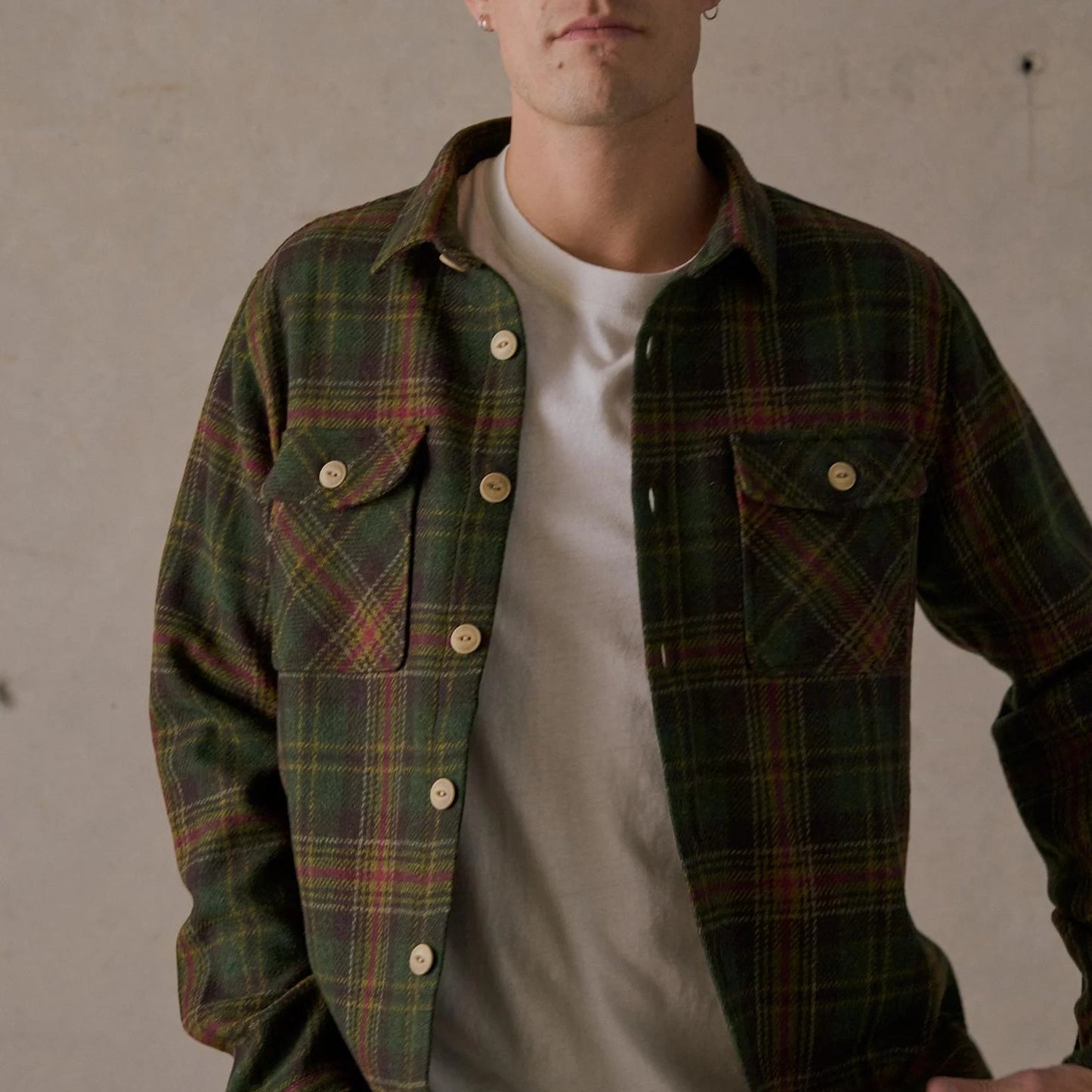 Lined Flannel Shirt - Brown Multi