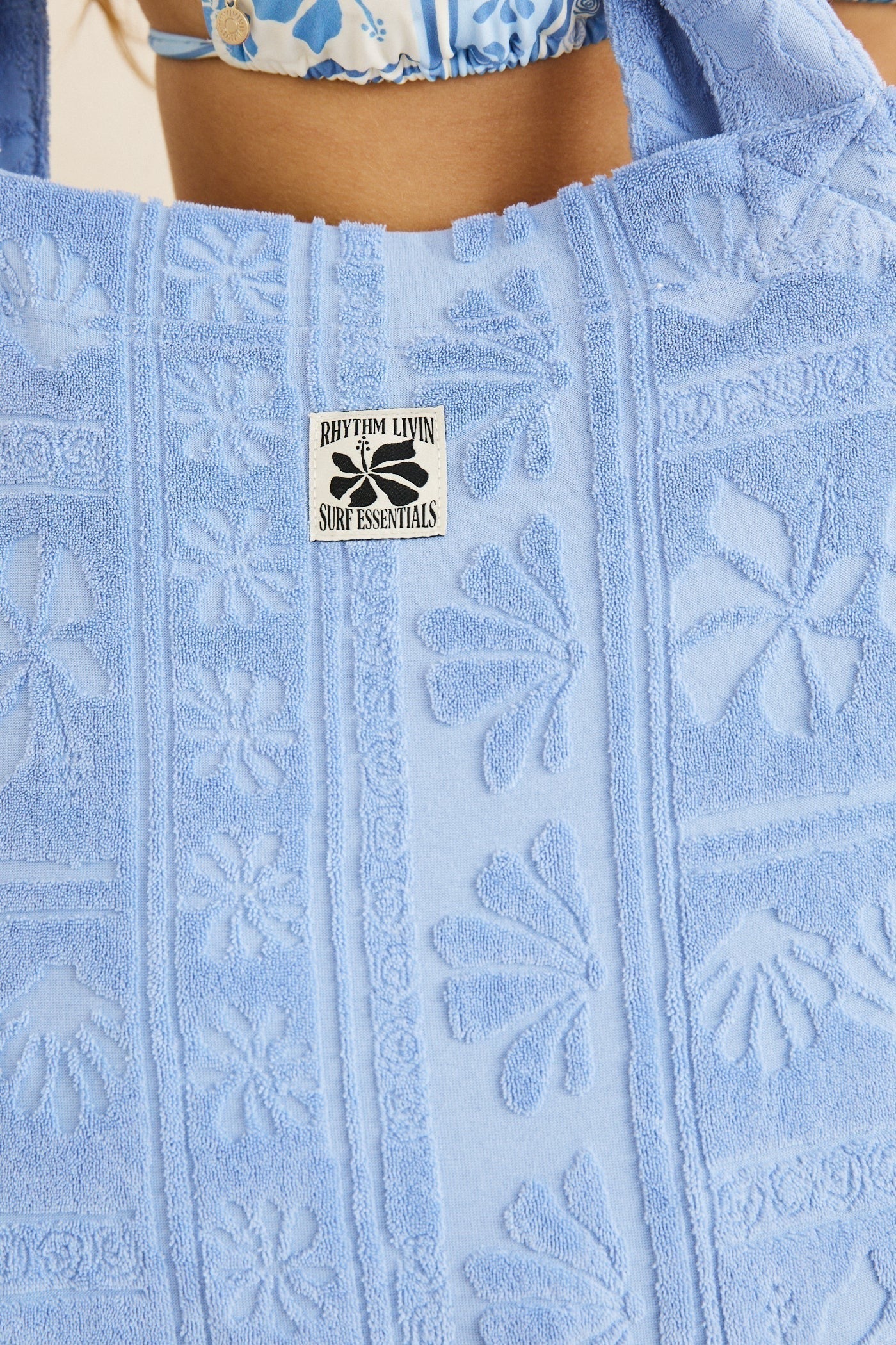 Bayside Terry Tote Bag - Blue - Rhythm at Reborn Code