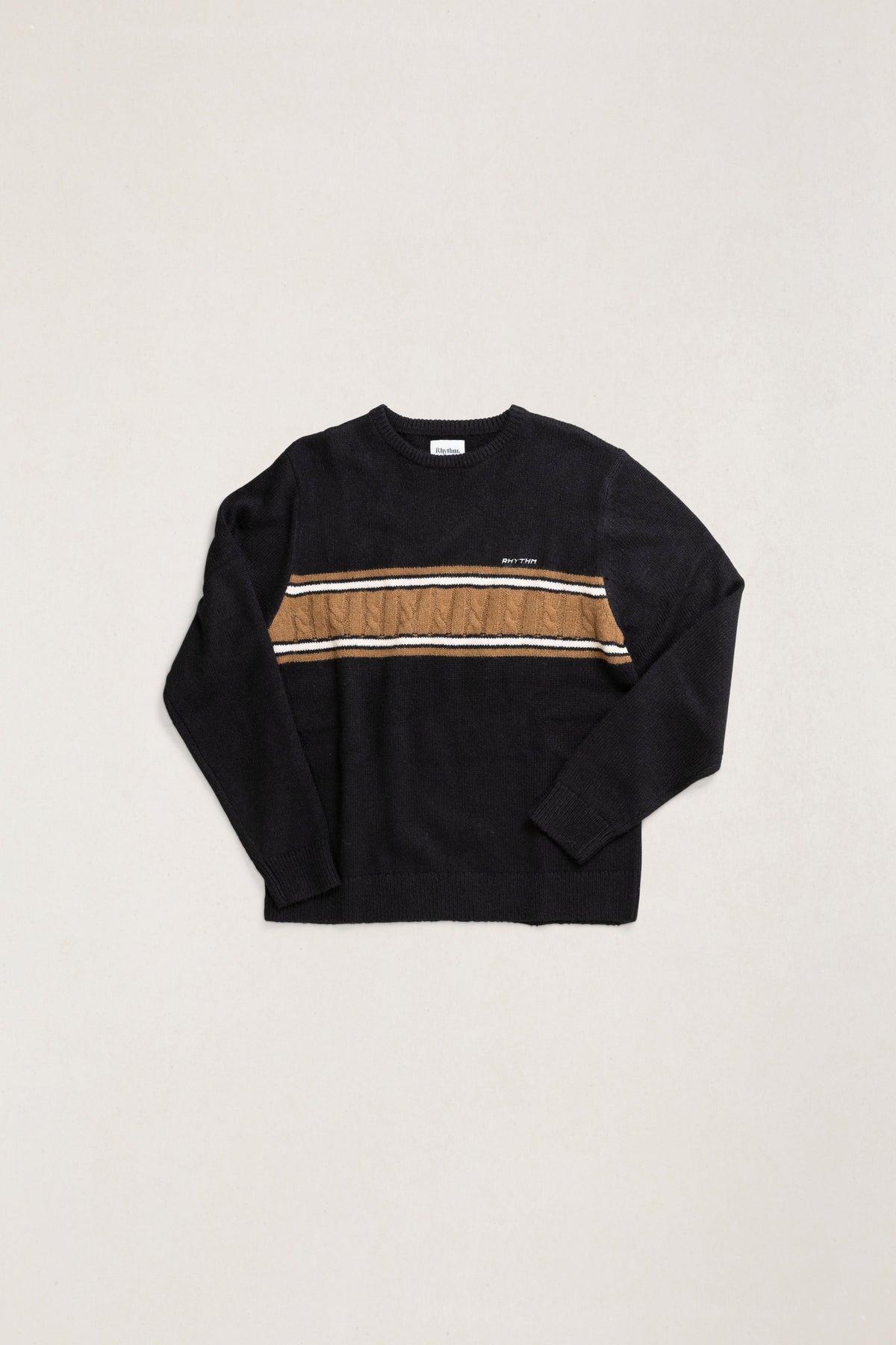 Mohair Stripe Knit - Black