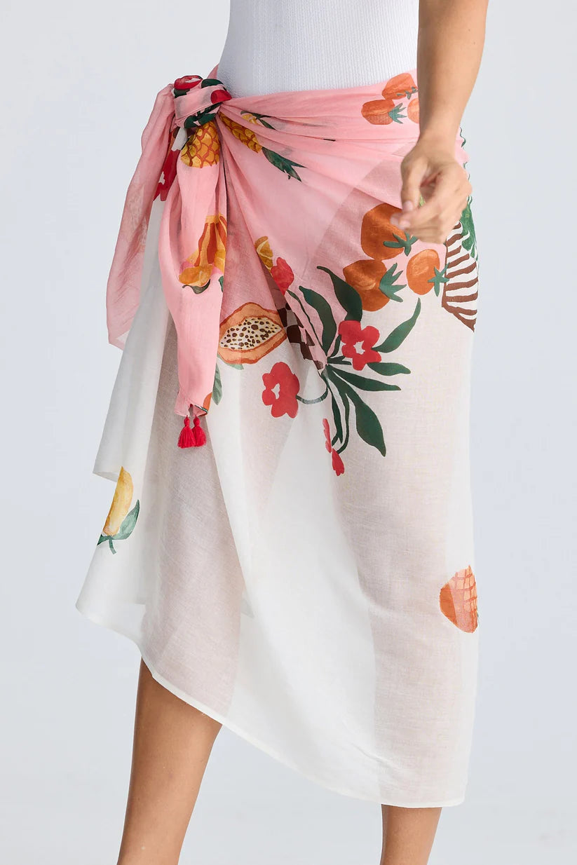 Stella Sarong Scarf - Tropical Fruit Print