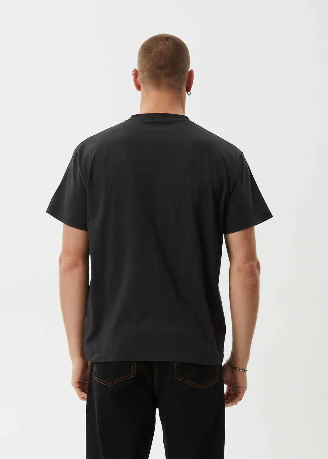 World Wide Recycled Boxy Tee - Stone Black