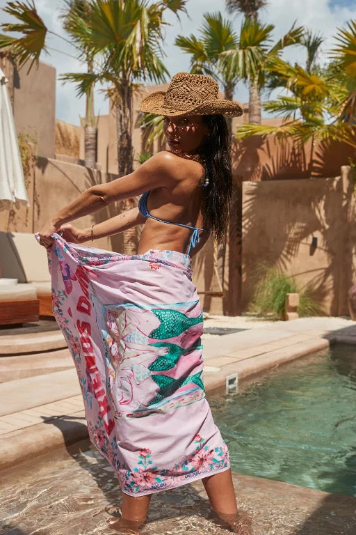 Sarong - Best Friends Print - Pink