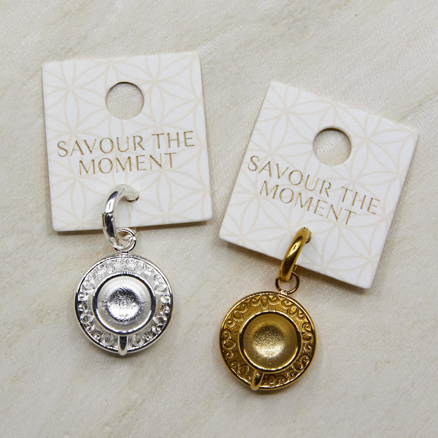 Savour The Moment Charm - Gold or Silver