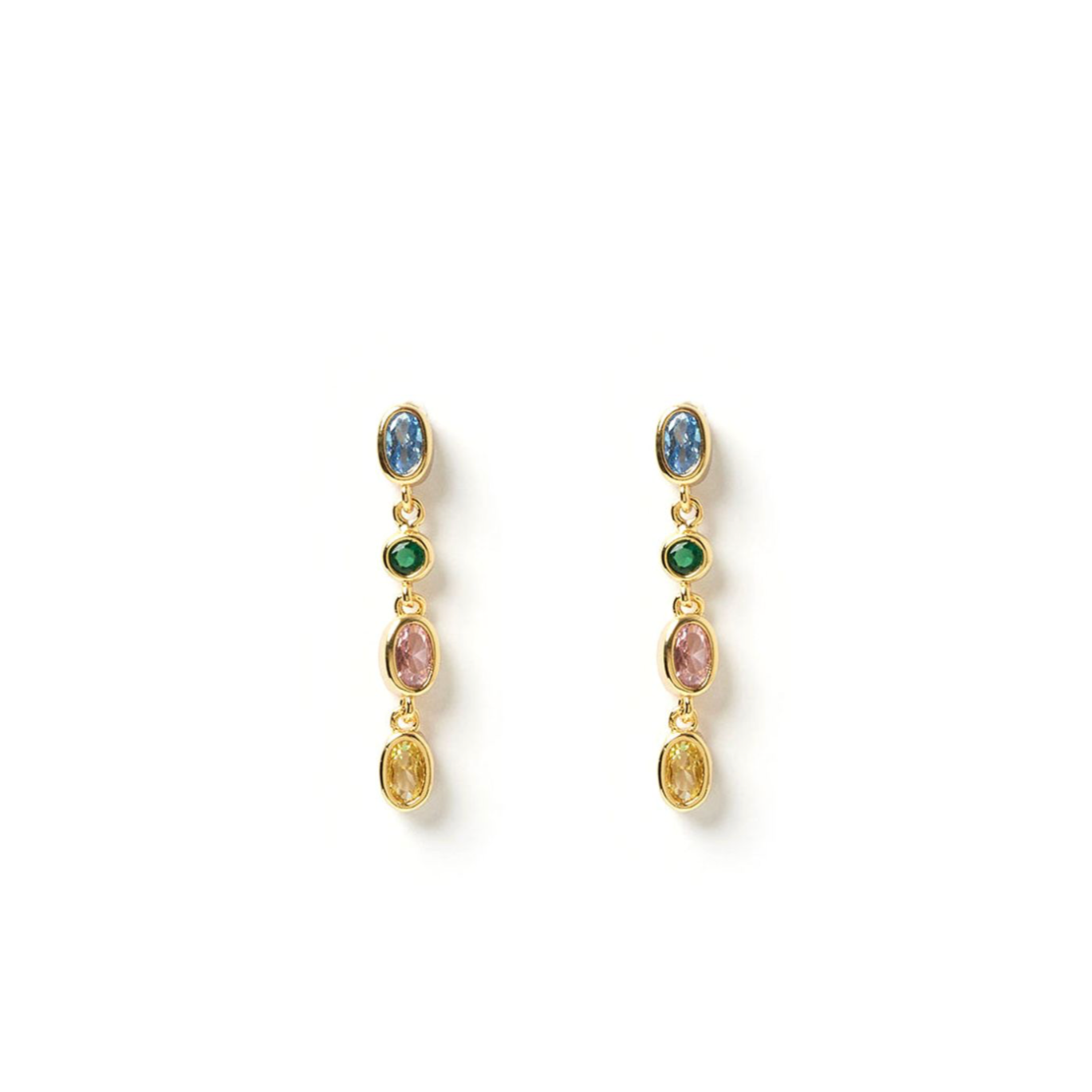 Isadora Gold Earrings - Multi Blue