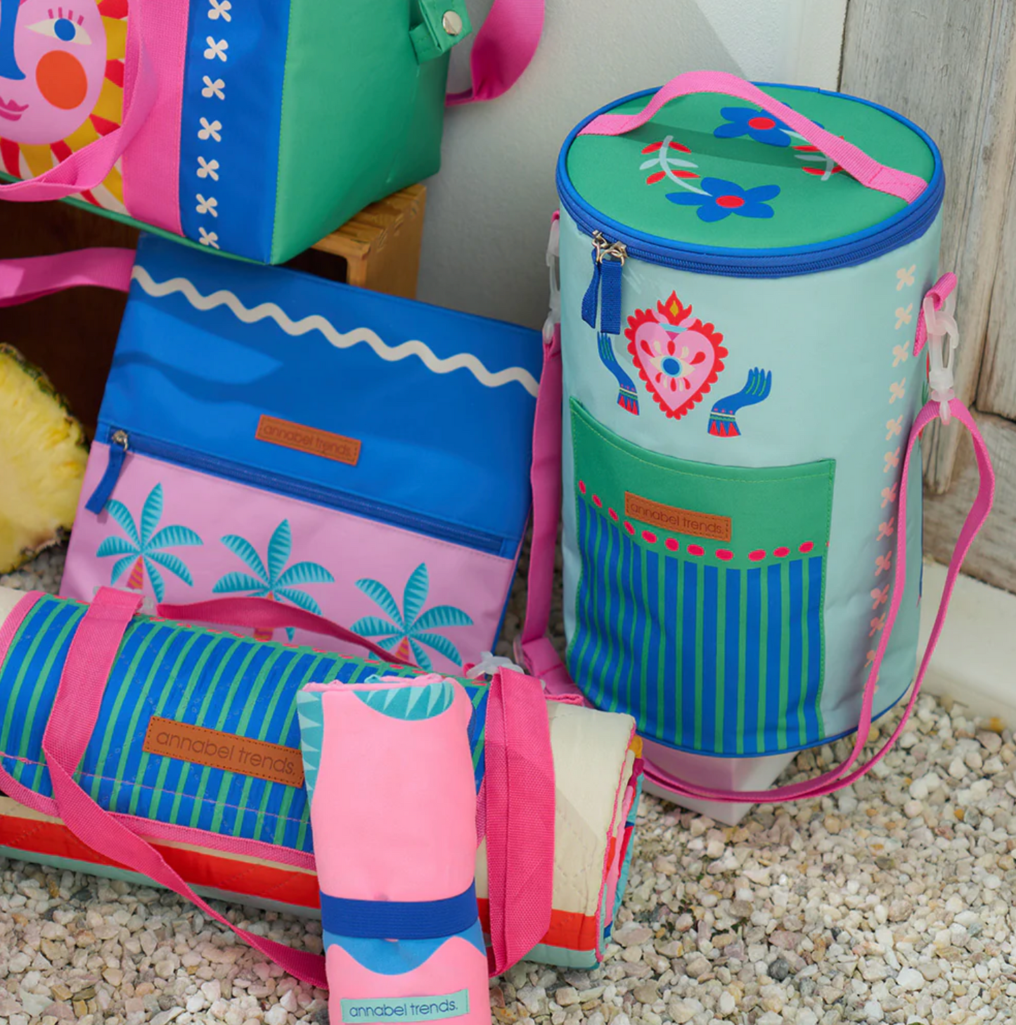 Picnic Cooler Bag Barrel (Tall) - Fiesta