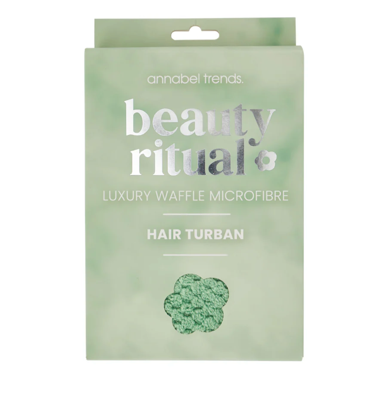 Beauty Ritual Luxury Waffle Hair Turban - Moss