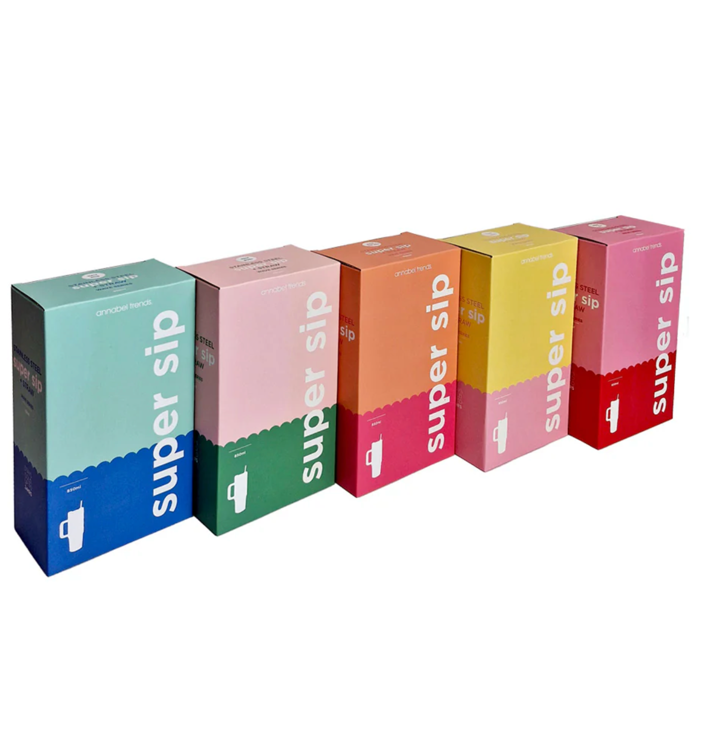 Super Sip Stainless Wave - Pink Red