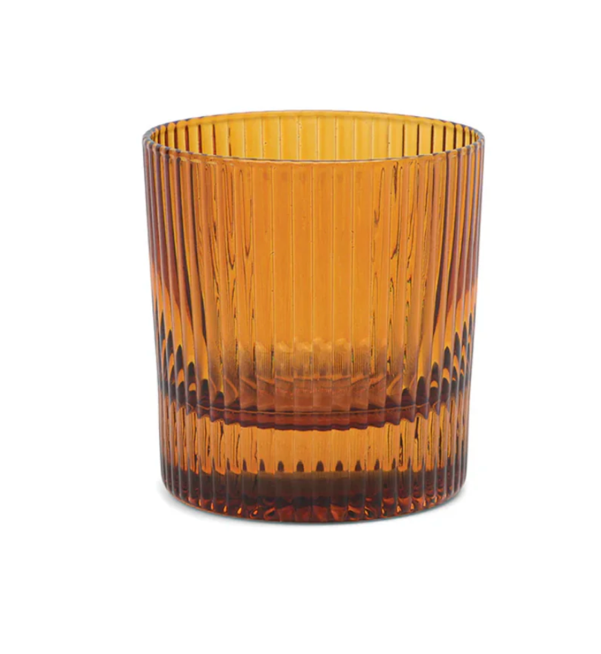 The Scout Lowball Glass - Set of 2 Amber