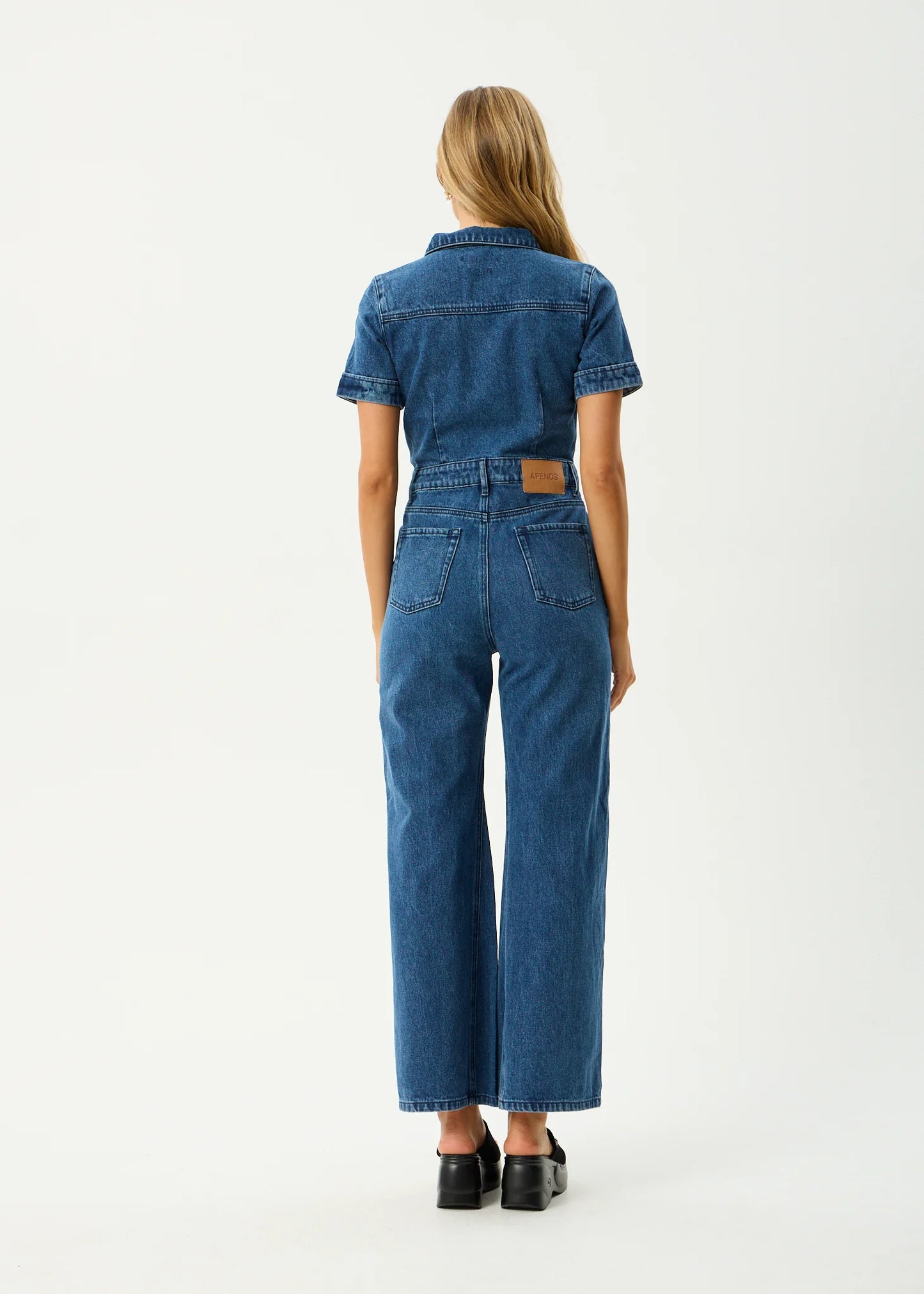 Miami Denim Flared Jumpsuit - Authentic Blue