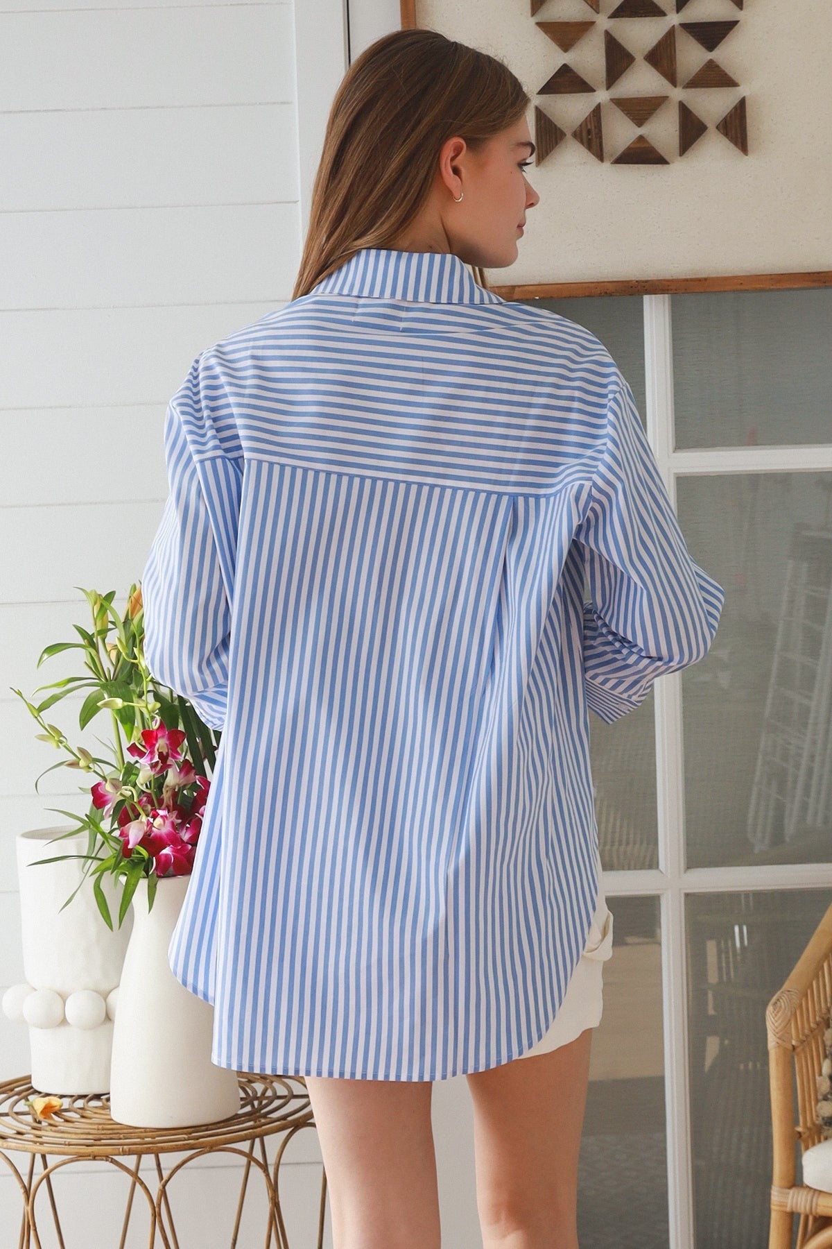 Poppy Stripe Shirt - Blue - Isabella The Label