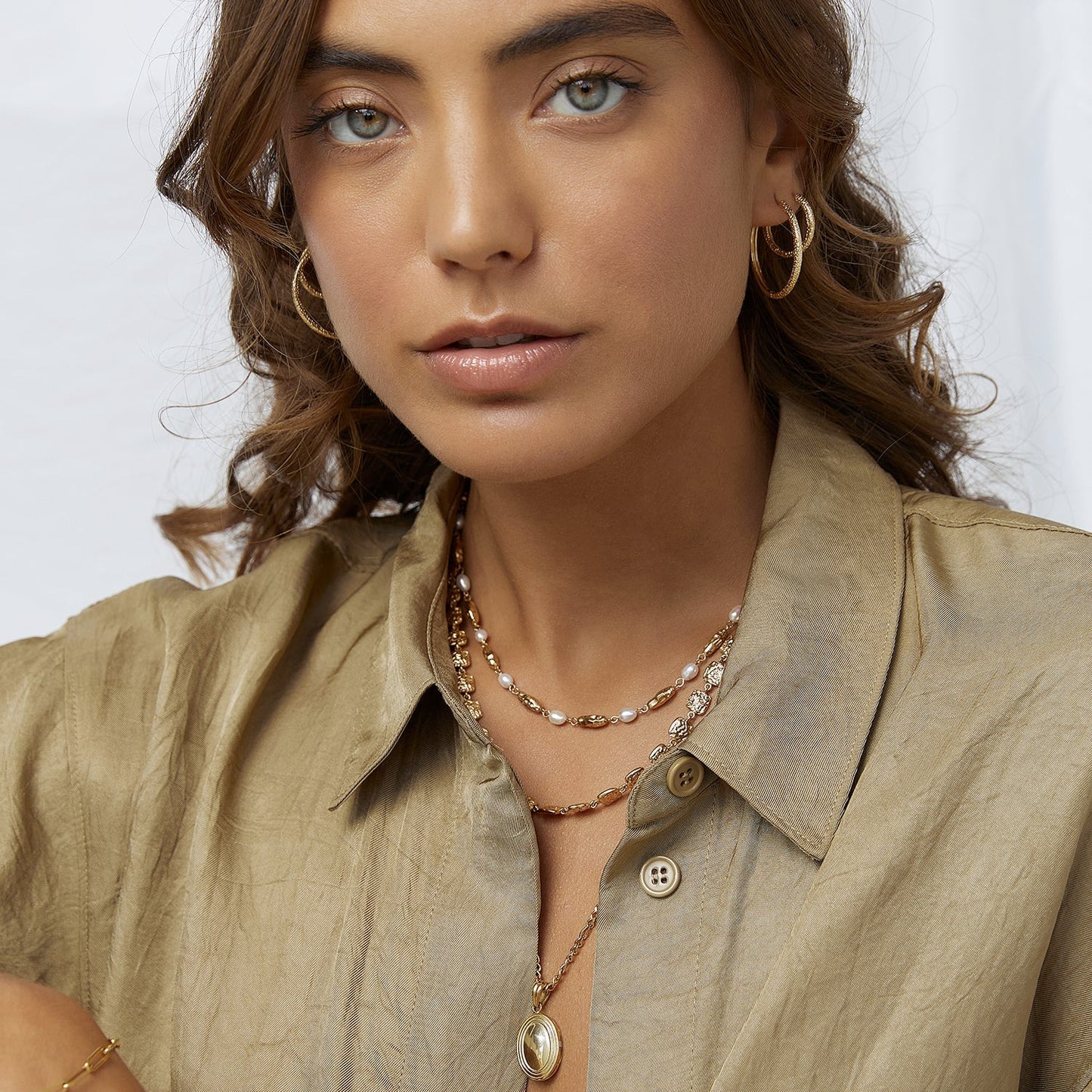 Arabella Gold Huggie Earrings