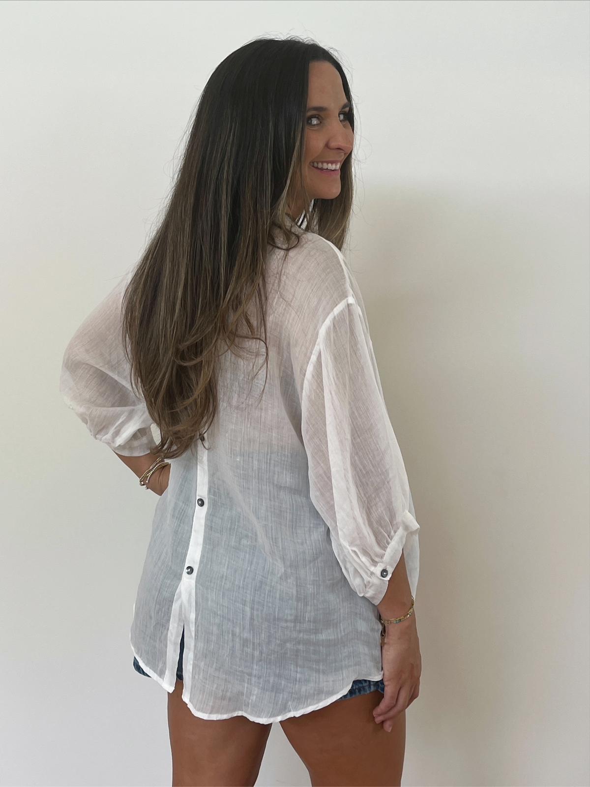 Aurora Linen Shirt - White