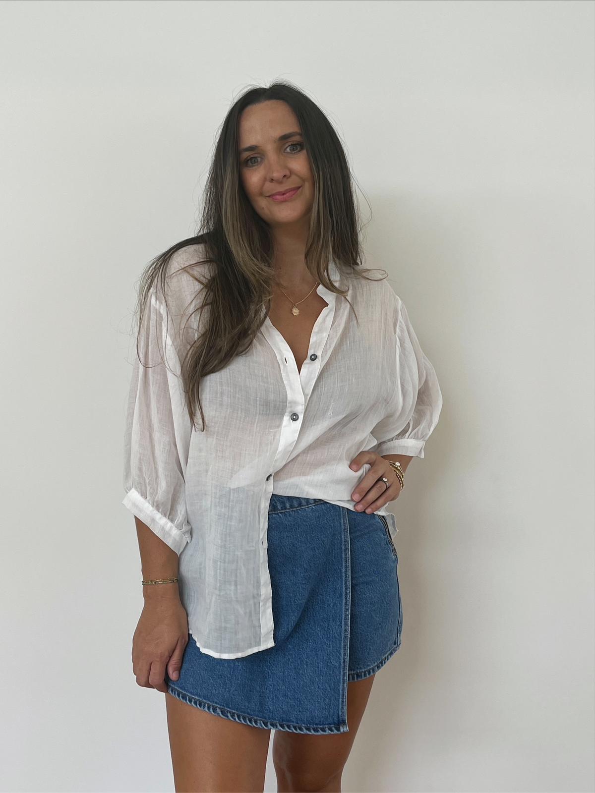 Aurora Linen Shirt - White