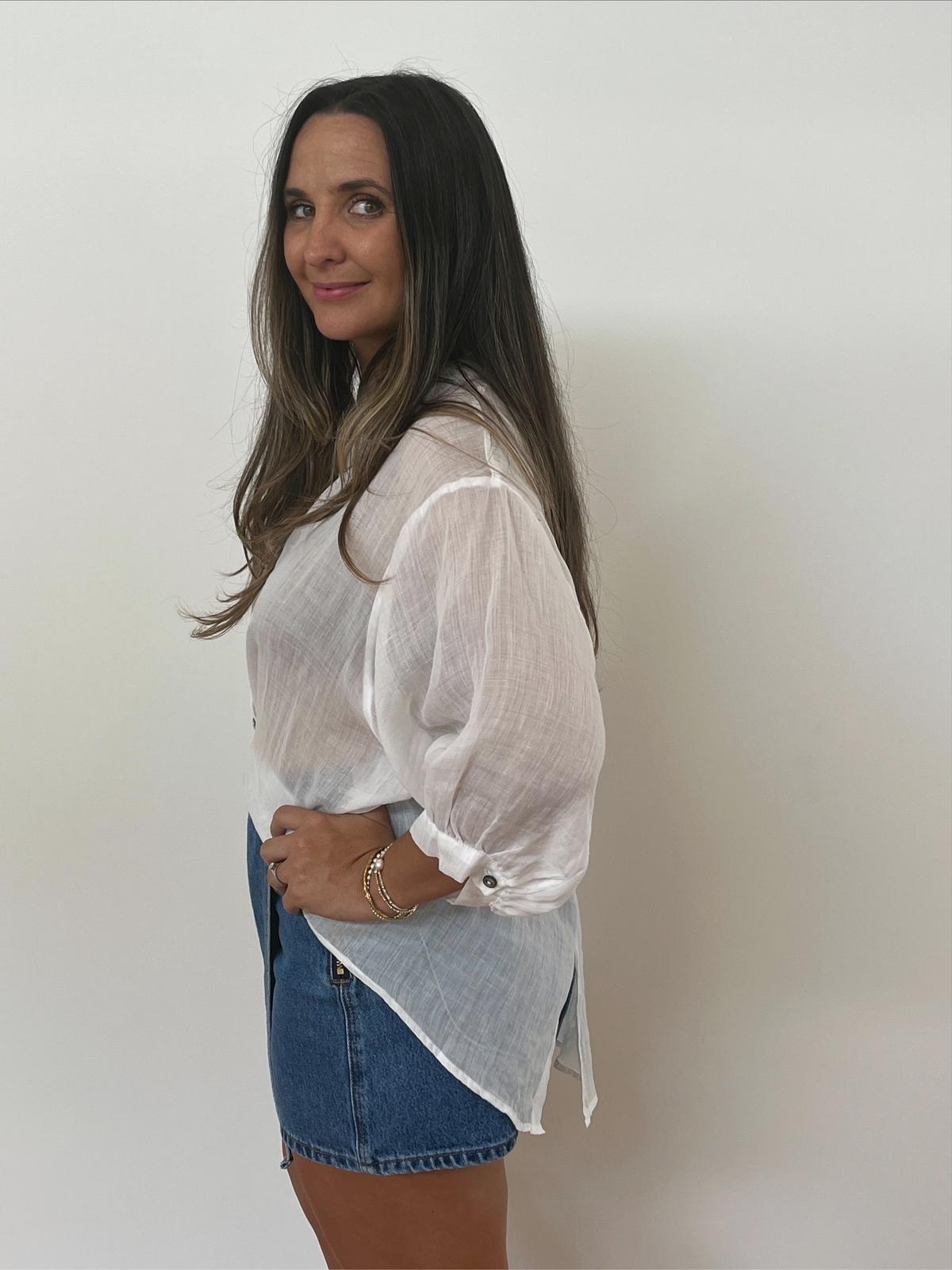 Aurora Linen Shirt - White