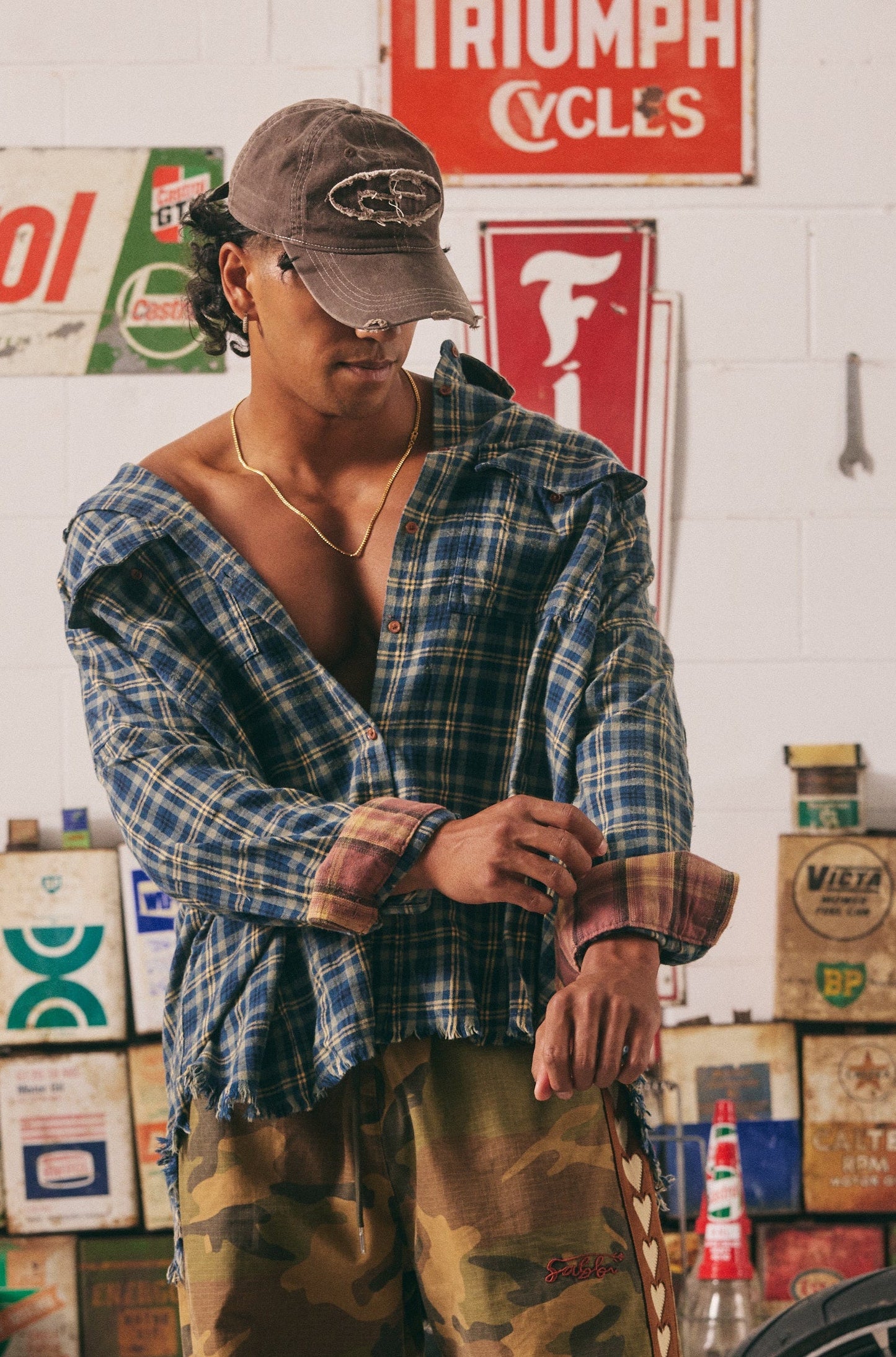 Be Youtiful Sabbi Hotel Flannel Shirt - Blue