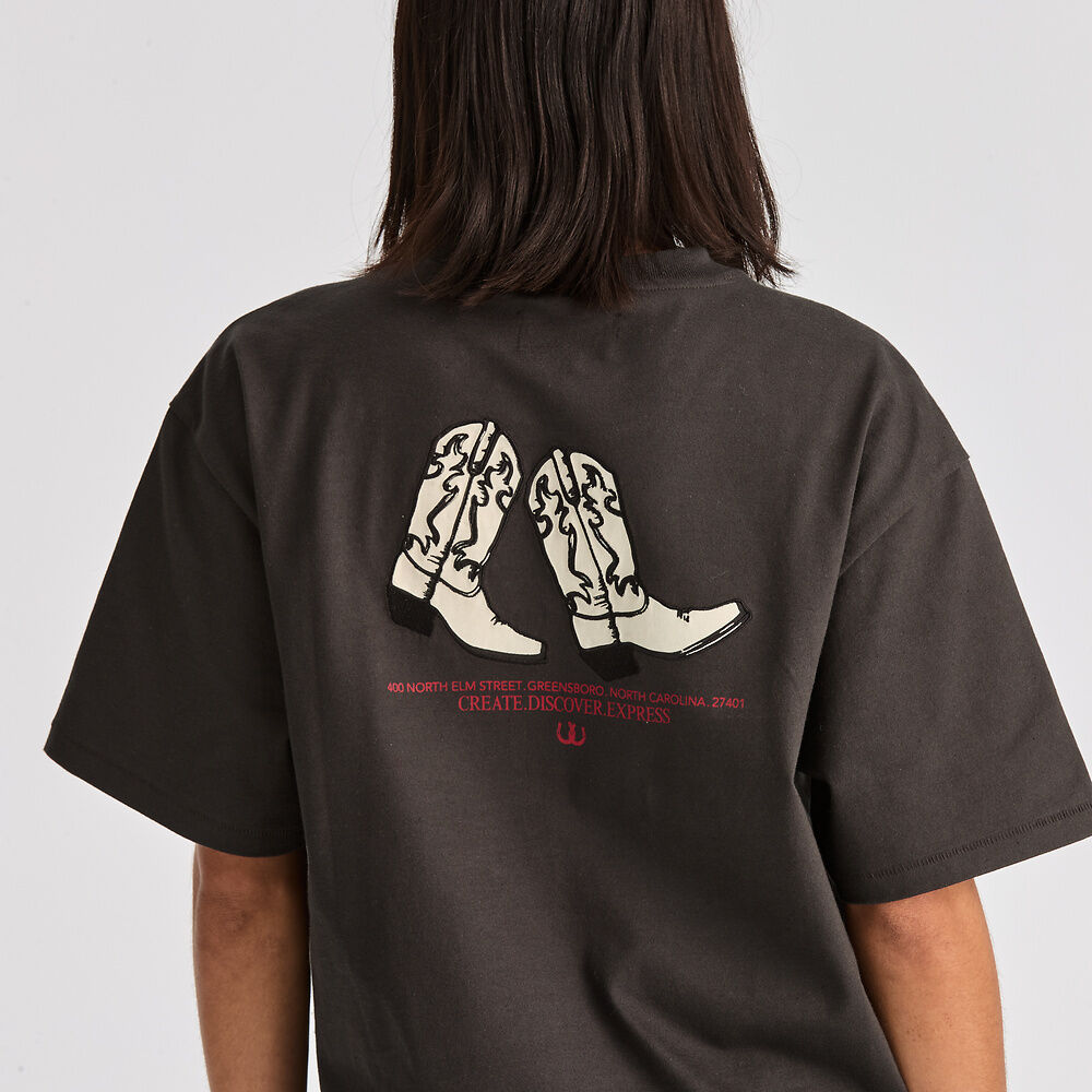Boot Scootin Slouch Tee - Worn Black