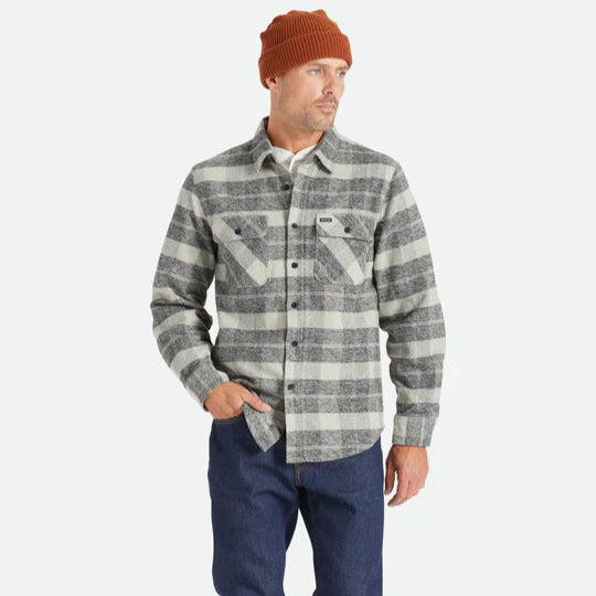 Bowery Heavyweight L/S Flannel - Black / Charcoal