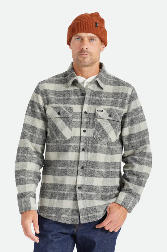 Bowery Heavyweight L/S Flannel - Black / Charcoal