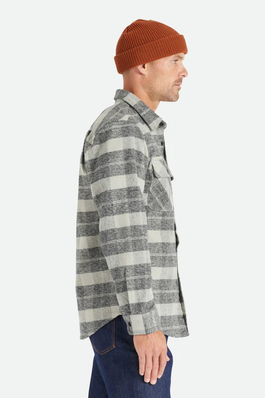 Bowery Heavyweight L/S Flannel - Black / Charcoal