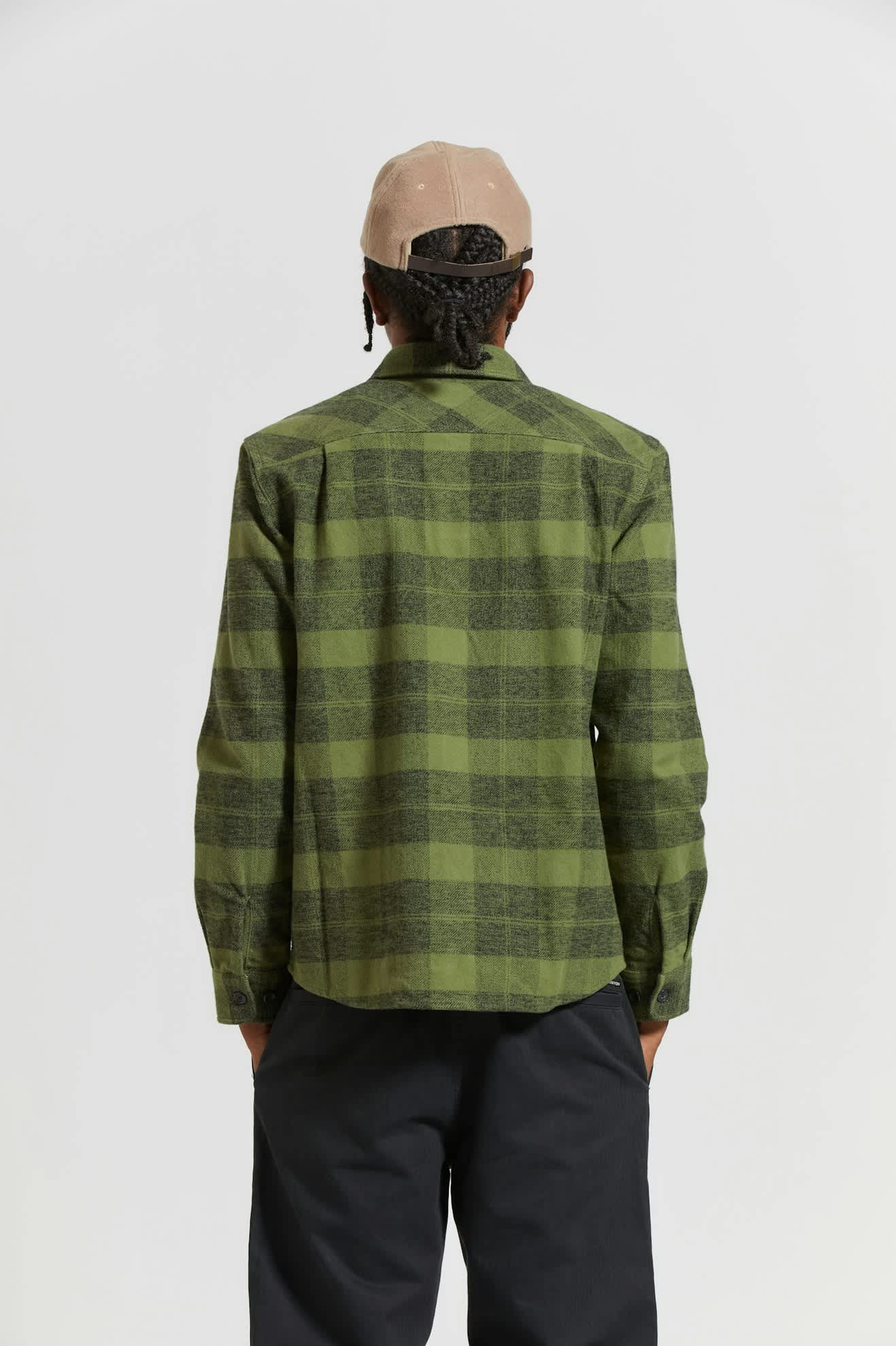 Bowery Heavyweight L/S Flannel - Cypress Green/Black