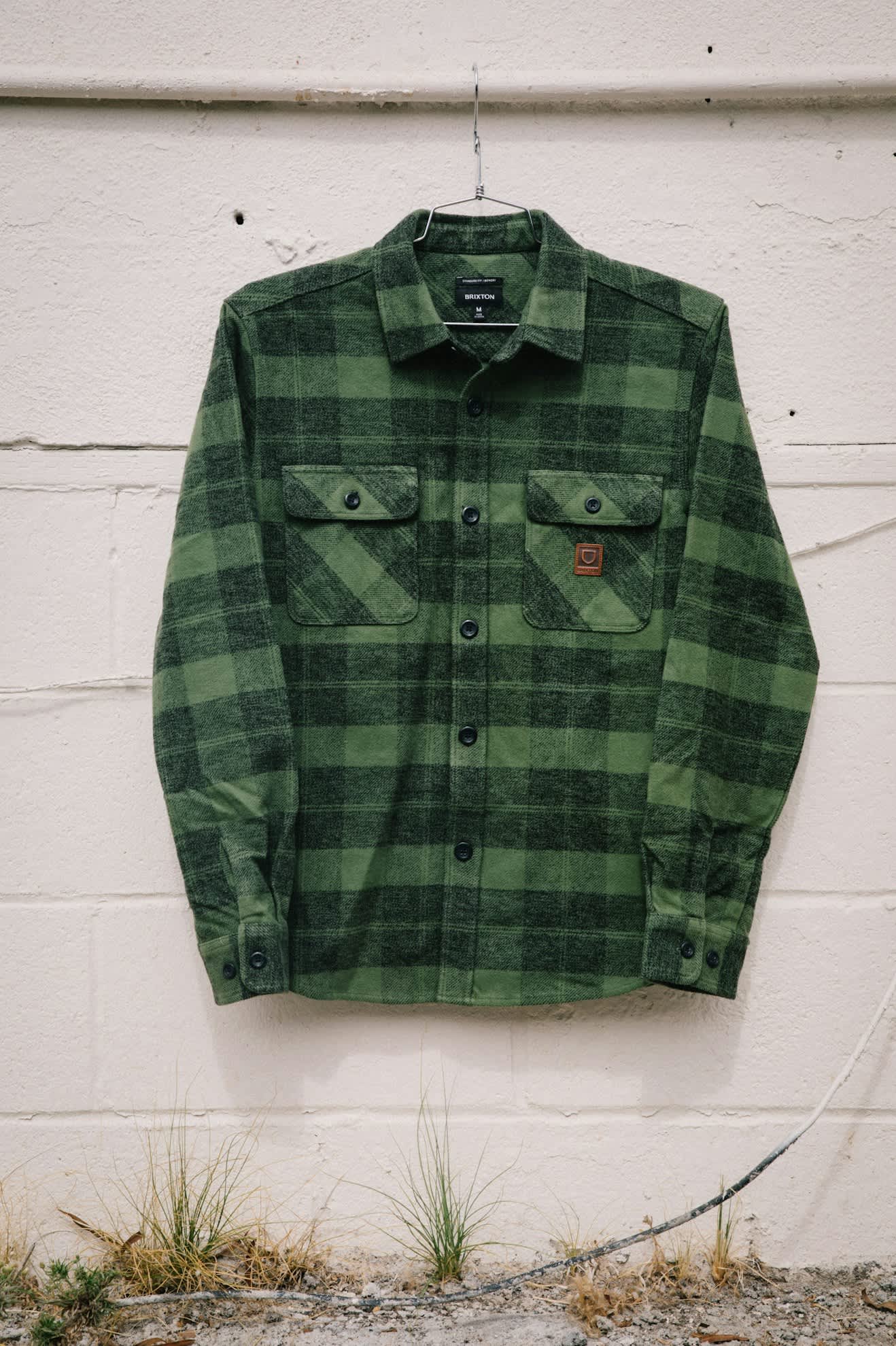 Bowery Heavyweight L/S Flannel - Cypress Green/Black