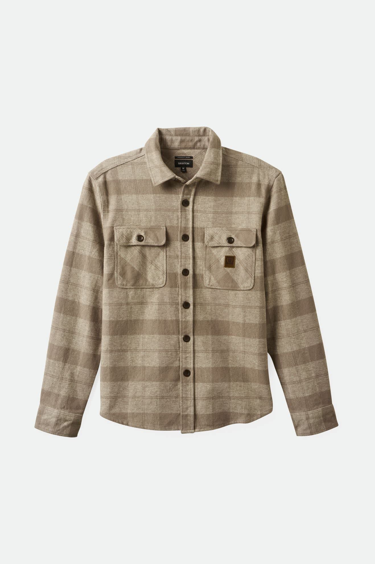 Bowery Heavyweight L/S Flannel - White/Cinder Grey