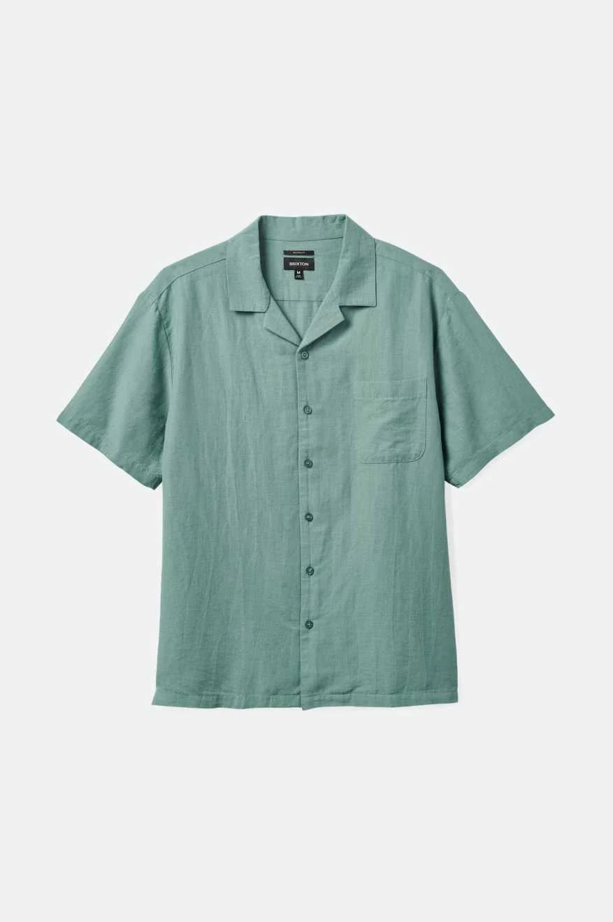Bunker Linen Blend S/S Shirt - Chinois Green