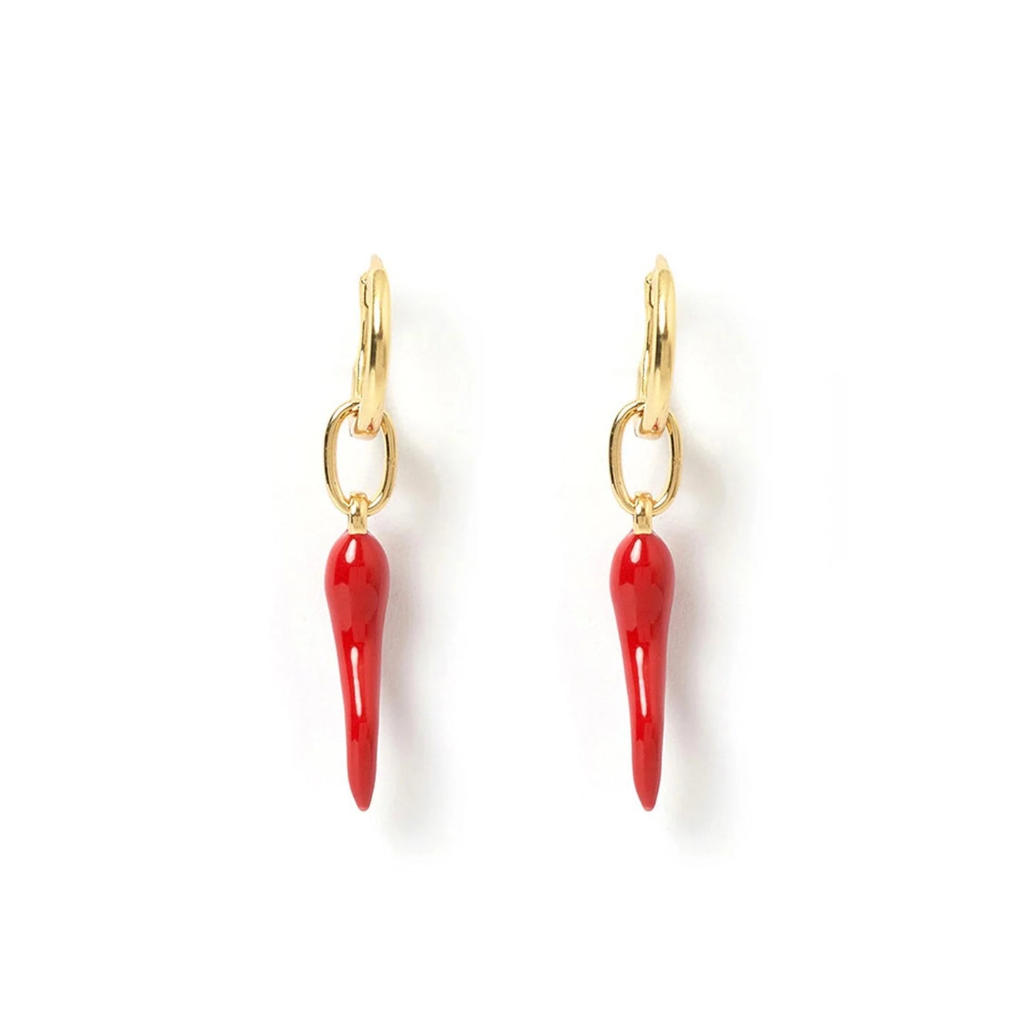 Cornicello Red Charm Earrings
