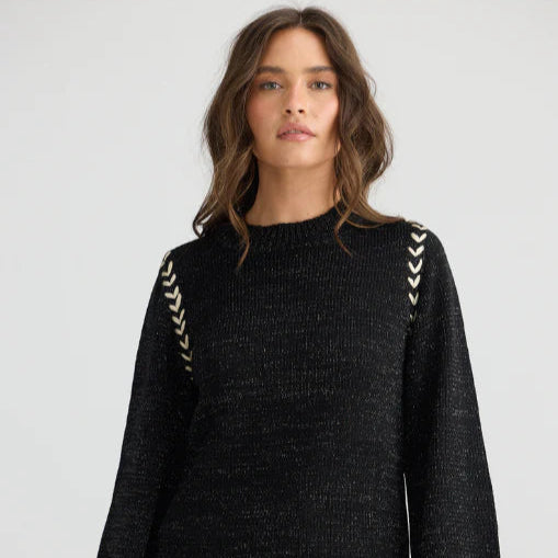 Daintree Knit - Metallic Black