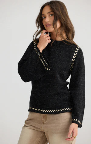 Daintree Knit - Metallic Black
