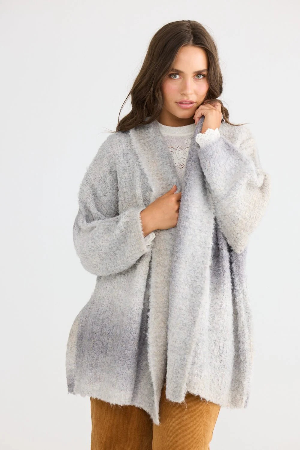 Amara Cardigan - Light Grey