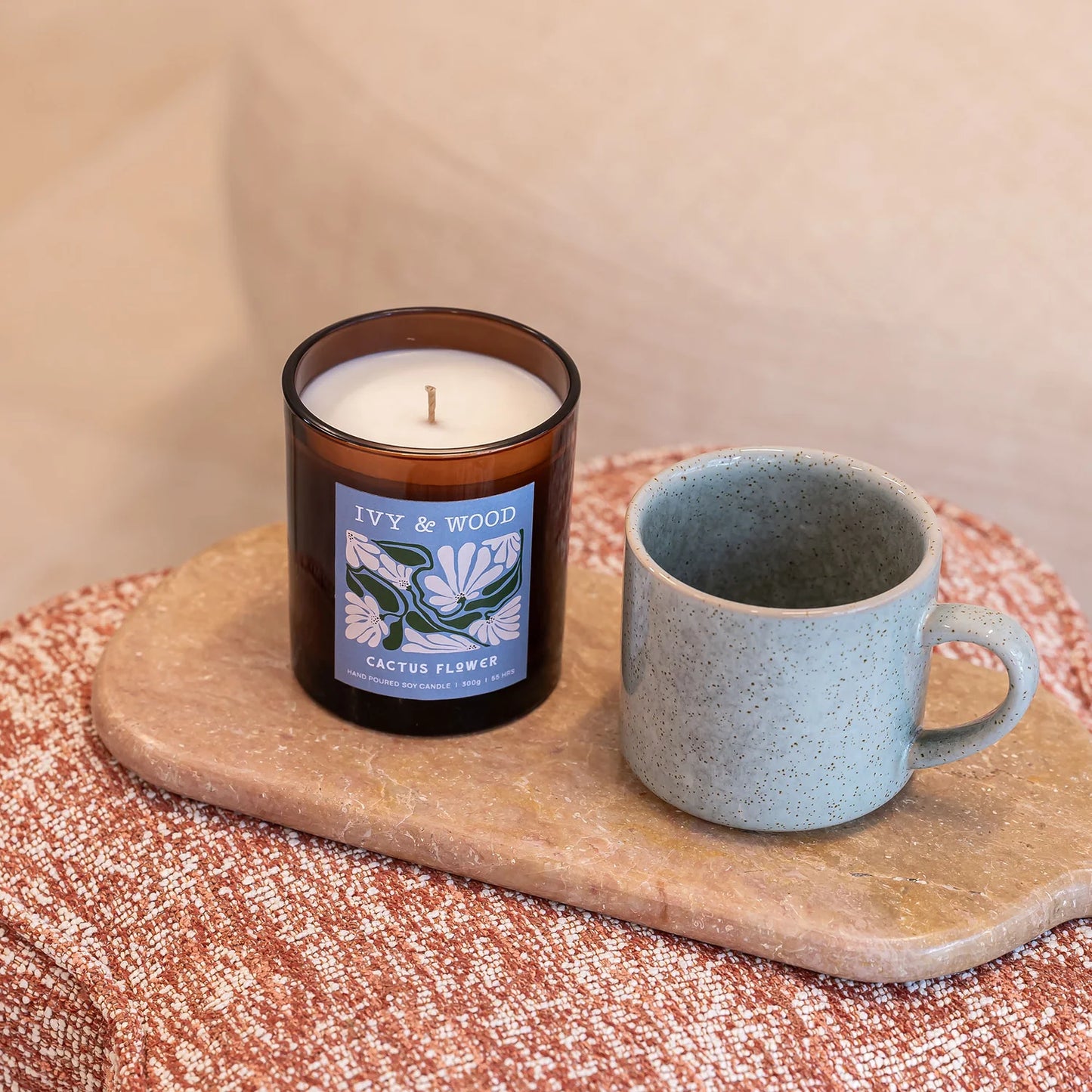 Cactus Flower Candle