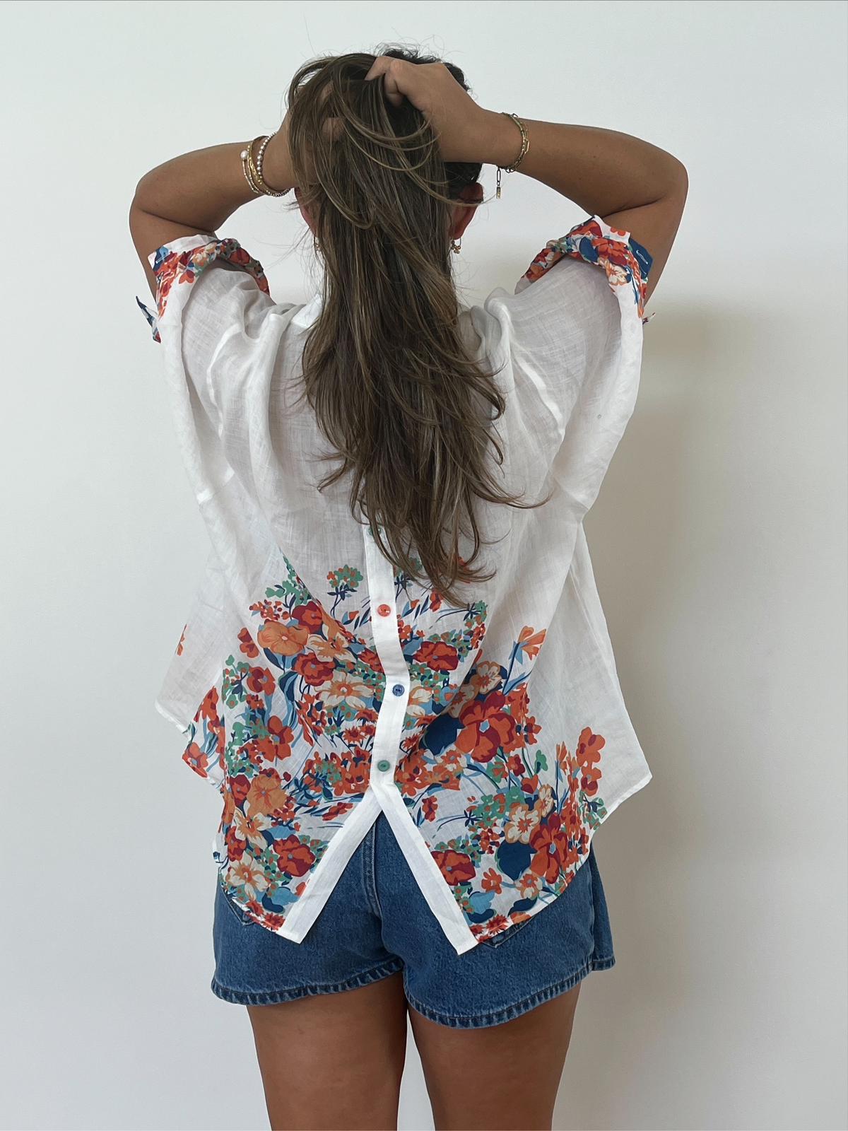 Garden Party Linen Shirt - White