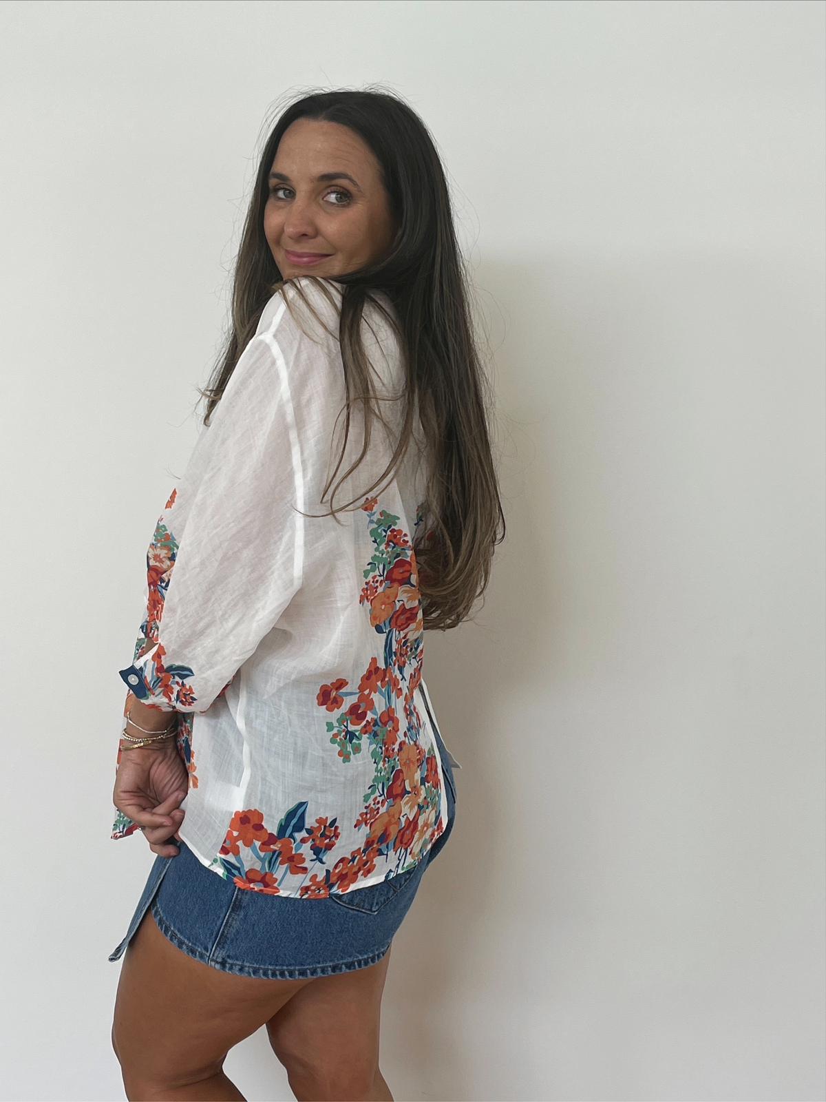 Garden Party Linen Shirt - White