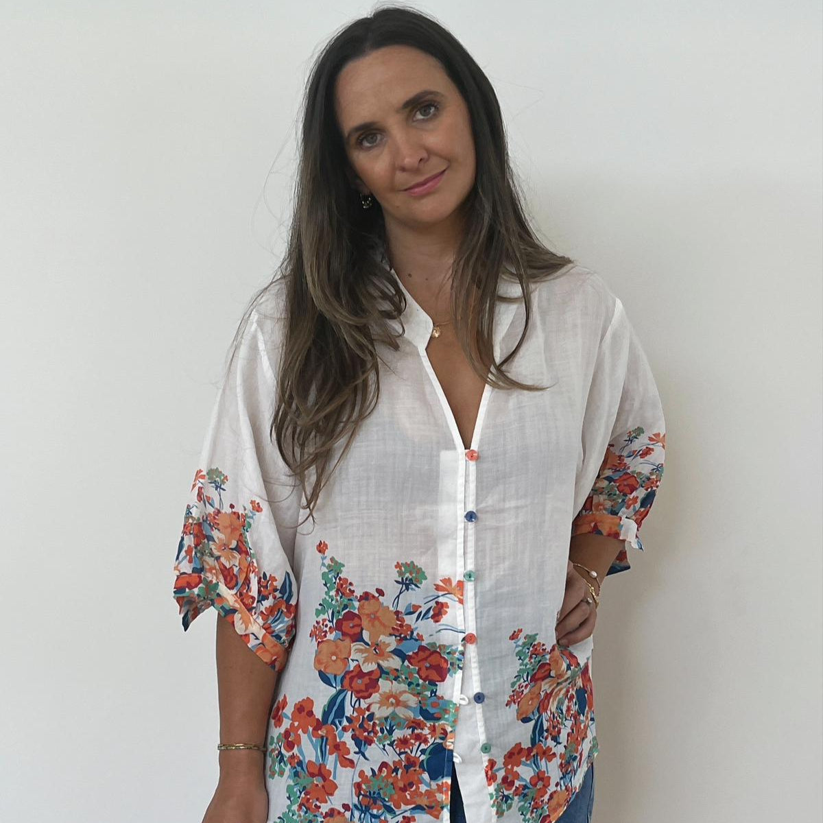 Garden Party Linen Shirt - White