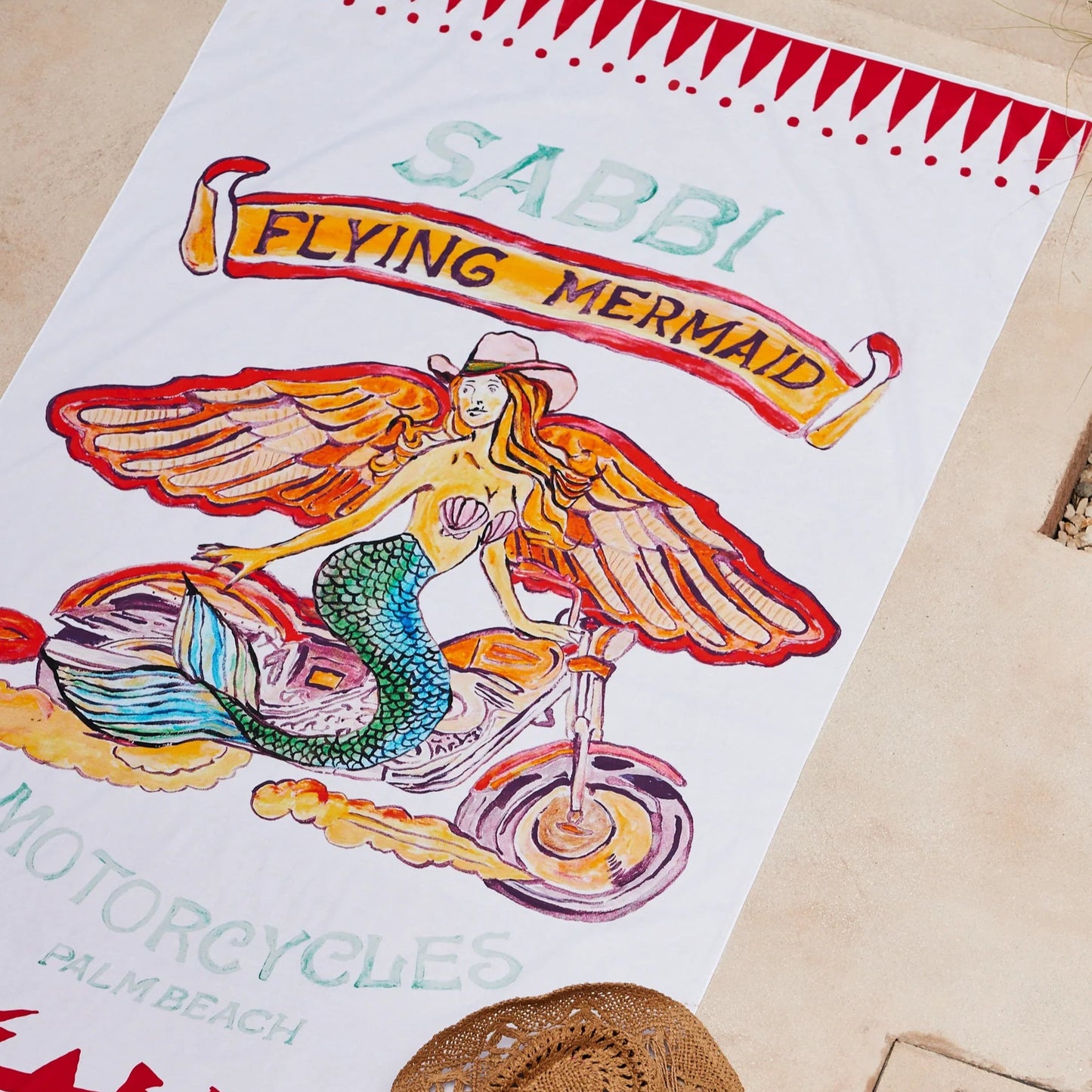 That's A Wrap Sarong - Flying Mermaid White