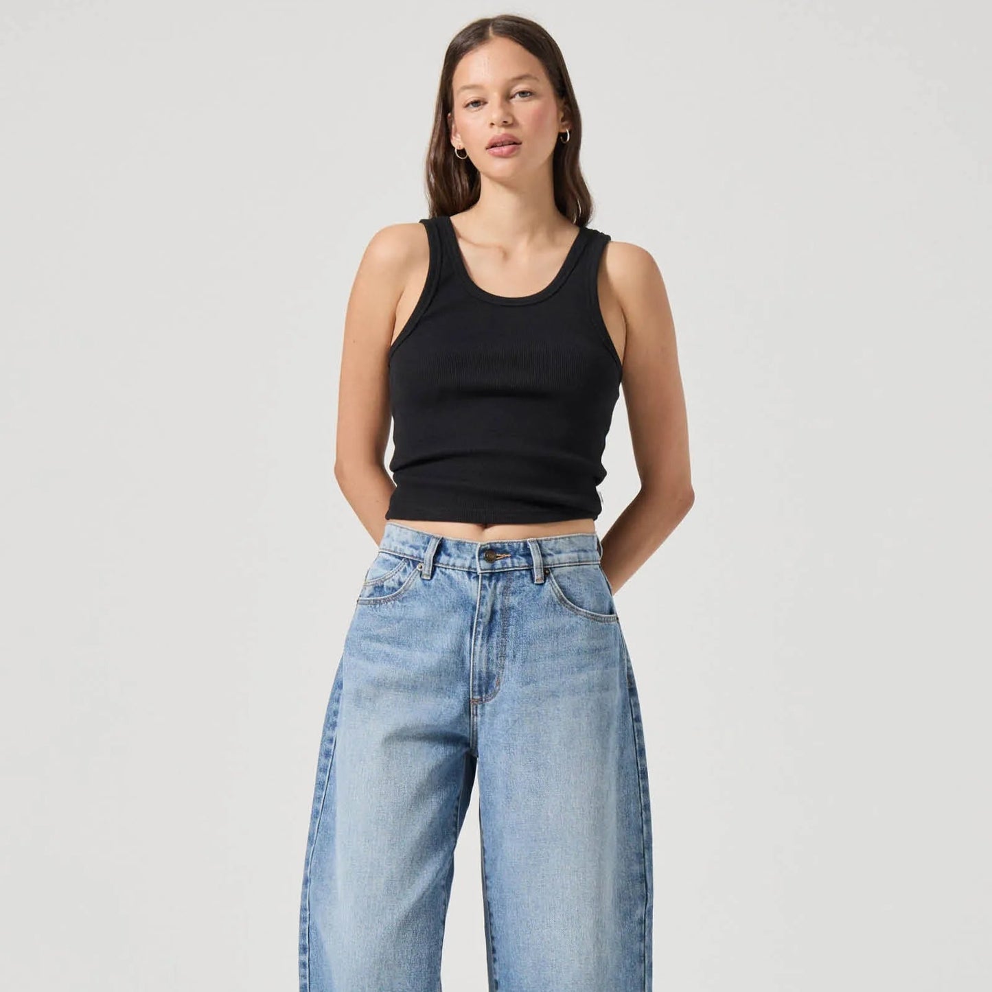 Gigi Barrel Jean - Brad Blue