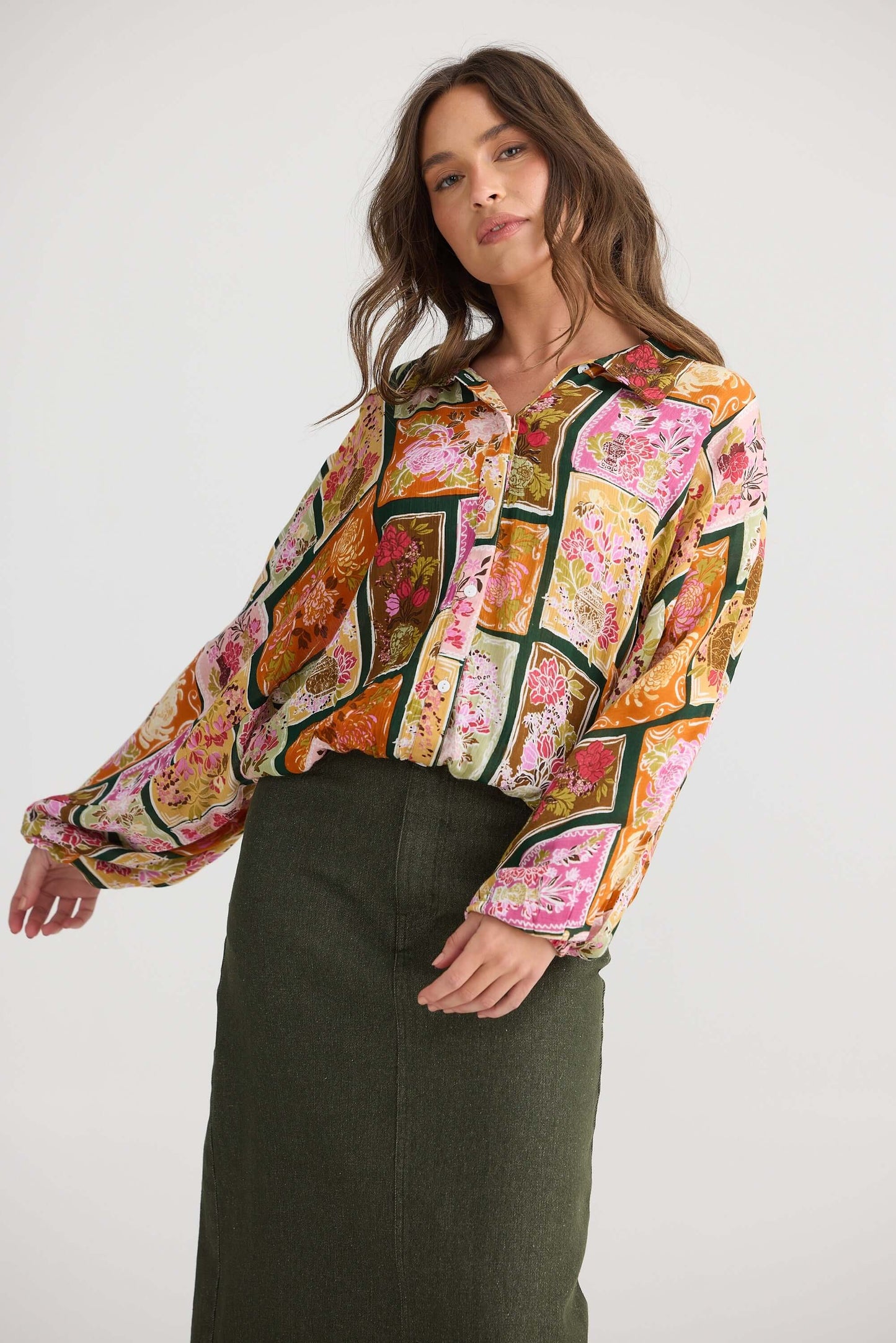 Hazel Shirt - Postcard Petals
