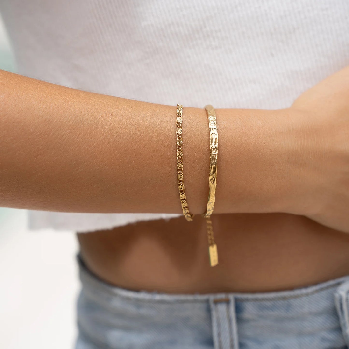 Helios Gold Cuff Bracelet