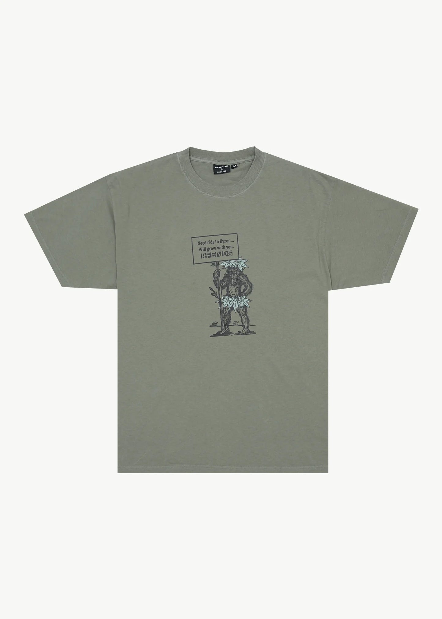 Hitching Recycled Boxy Fit Tee - Washed Sycamore
